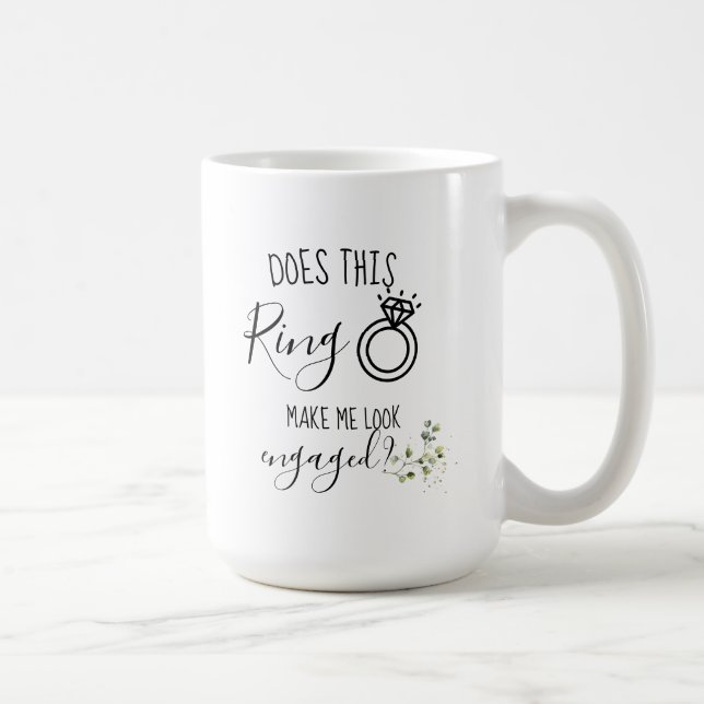 Future Mrs Greenery Verlobung Gift, Bride to be Kaffeetasse (Rechts)
