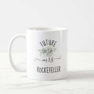 Future Mrs Greenery Verlobung Gift, Bride to be Kaffeetasse