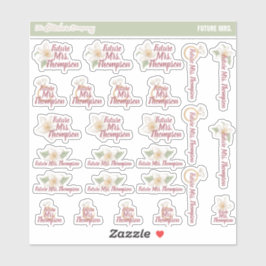 Future Mrs Individuelle Name Labels | Braut zu sei