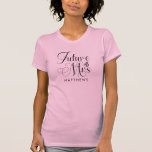 Future Mrs Individuelle Name Wedding Shirt<br><div class="desc">Future Mrs Individuelle Name Wedding Shirt - Custom wedding Shirt zeigt moderne Skripttypografie und ist personalisiert mit Ihrem zukünftigen Nachnamen. Schriftart wird mit einem Verlobung-Ring betont. Die Farbe Rosa ist in Rosa gehalten,  Sie können jedoch Ihren Stil und Ihre Farbe im Shirt auswählen.</div>