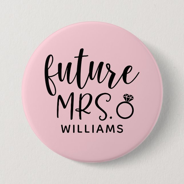 Future Mrs Junggeselinnen-Abschied Button (Vorderseite)