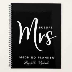 Future Mrs Personalisiert Black Wedding Planner Planer