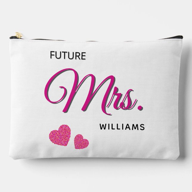 Future Mrs Personalized Wedding Design  Zubehörtasche (Vorderseite)