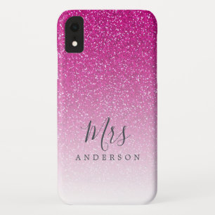 Future Mrs Pink Glitzer Ombre Chic Script Bride Case-Mate iPhone Hülle