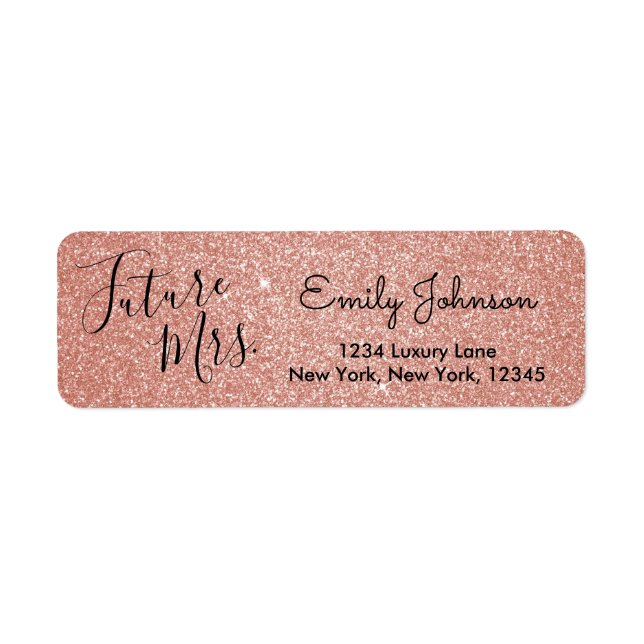 Future Mrs Pink Rose Gold Imitate Glitzer Sparkle (Vorne)