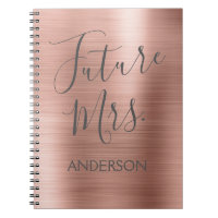 Future Mrs Rose Gold Pink Brautparty Planner