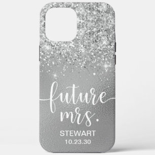 Future Mrs Silver Glitter Case-Mate iPhone Hülle