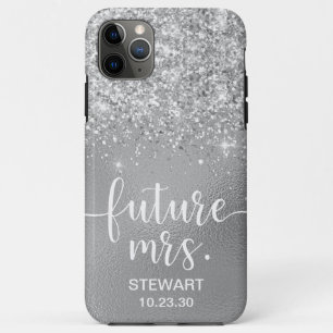 Future Mrs Silver Glitzer Case-Mate iPhone Case