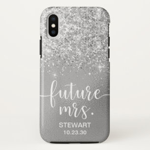Future Mrs Silver Glitzer Case-Mate iPhone Case