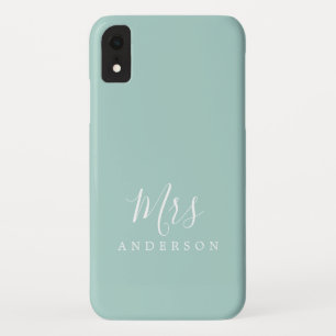 Future Mrs Sky Blue Chic Script Bride Geschenk Case-Mate iPhone Hülle