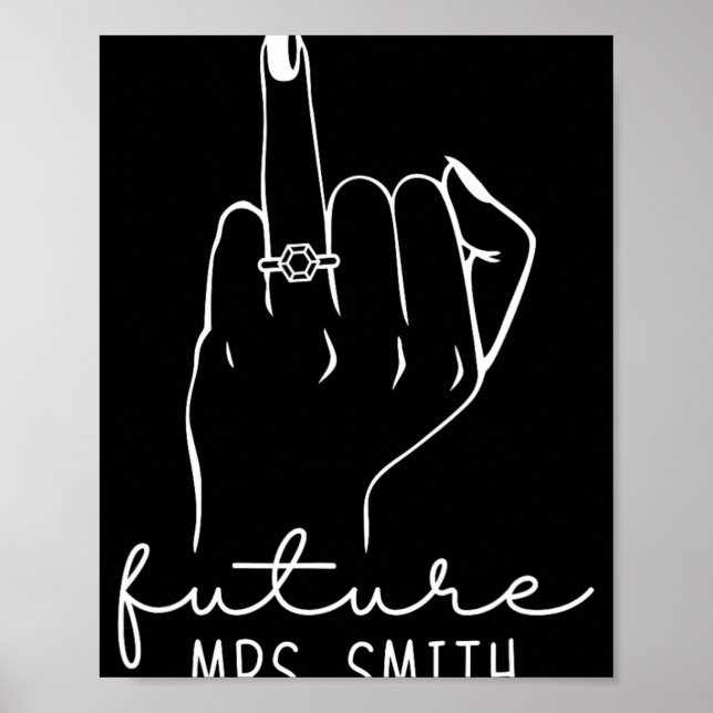 Future Mrs. Smith New Bridal To Be Fiance Bachelor Poster (Vorne)