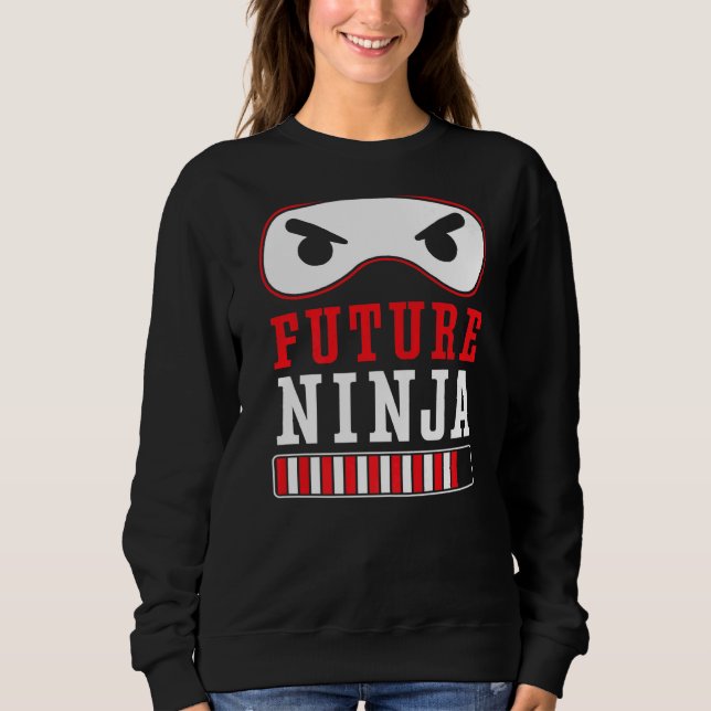 Future Ninja Mercenary Shuriken Kunai Shinobi Ninj Sweatshirt (Vorderseite)