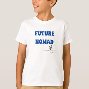 Future Nomad Deep Blue Text Boys T-Shirt