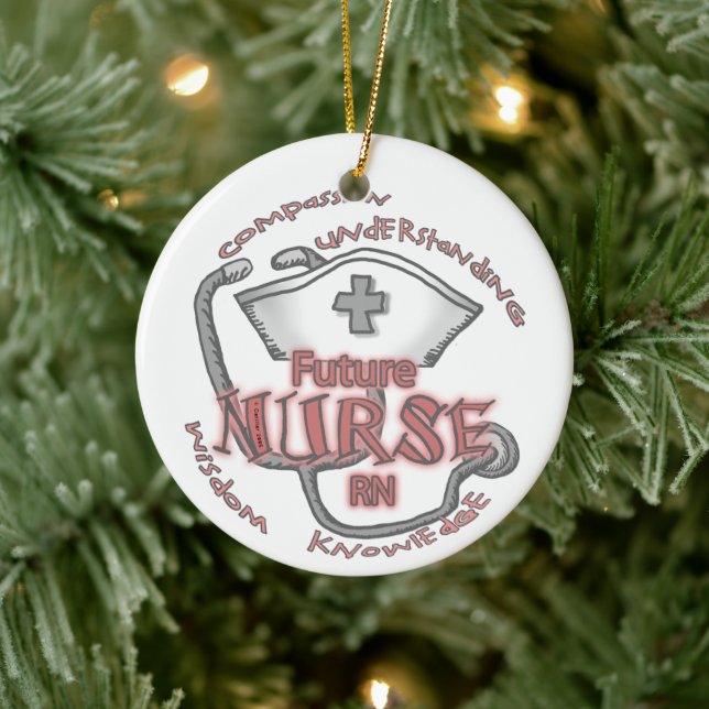 Future Nurse Axiom Keramik Ornament (Baum)