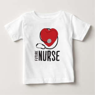 Future Nurse Bald zu Krankenpflegerkunst registrie Baby T-shirt