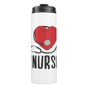 Future Nurse Bald zu Krankenpflegerkunst registrie Thermosbecher