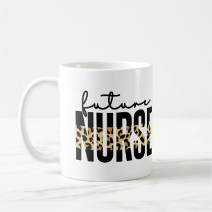 Future Nurse Cheetah Print Nurse in der Ausbildung Kaffeetasse