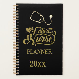 Future Nurse Elegante Modernes Gold Minimalistisch Planer