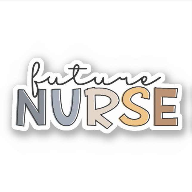 Future Nurse | Geschenk für Krankenpfleger Aufkleber (Vorderseite)