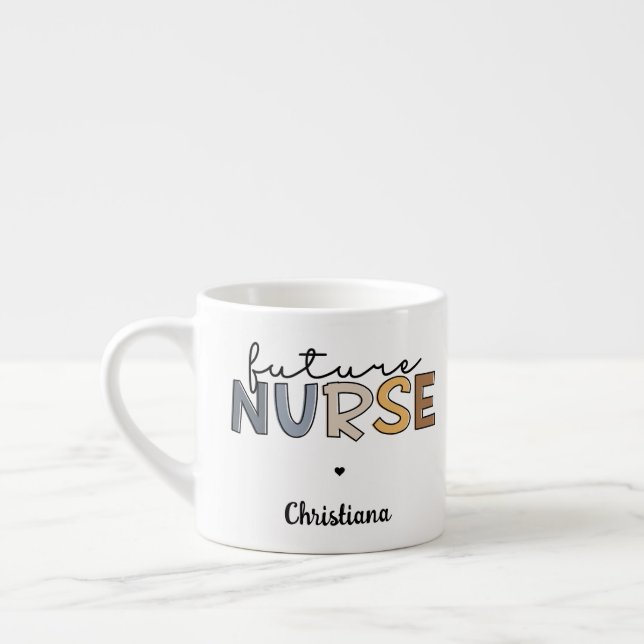Future Nurse | Geschenk für Krankenpfleger Espressotasse (Links)