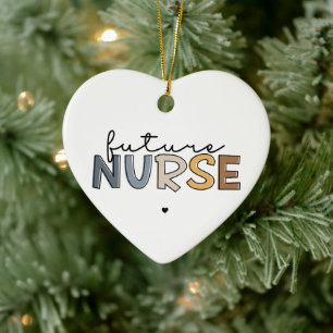 Future Nurse   Geschenk für Krankenpfleger Keramik Ornament