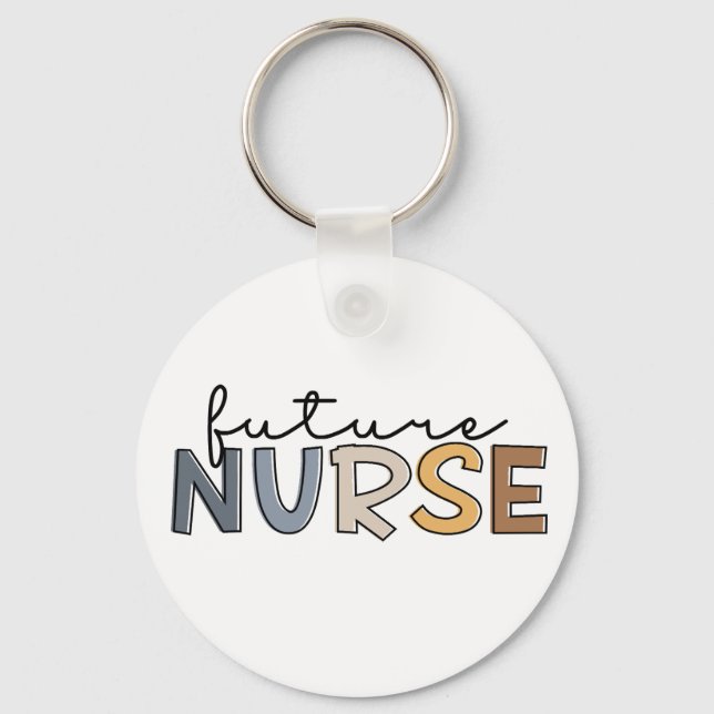 Future Nurse | Geschenk für Krankenpfleger Schlüsselanhänger (Vorderseite)