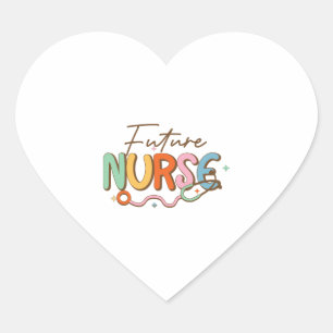 Future Nurse Herz-Aufkleber