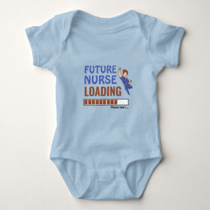 Future Nurse Loading Blue Funny machen Ihren eigen Baby Strampler