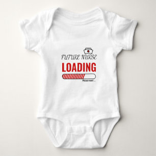 Future Nurse Loading Funny Trendy Personalisiert Baby Strampler