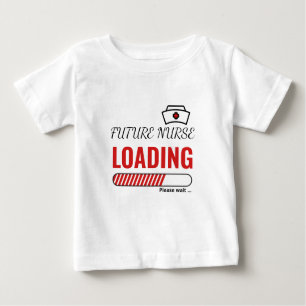 Future Nurse Loading Funny Trendy Personalisiert Baby T-shirt