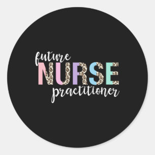 Future Nurse Practitioner Student Abschluss Leopa Runder Aufkleber
