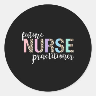 Future Nurse Practitioner Student Abschluss Leopa Runder Aufkleber