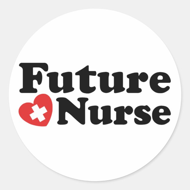 Future Nurse Runder Aufkleber (Vorderseite)