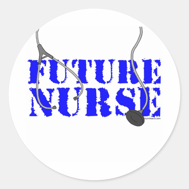 Future Nurse Runder Aufkleber (Vorderseite)