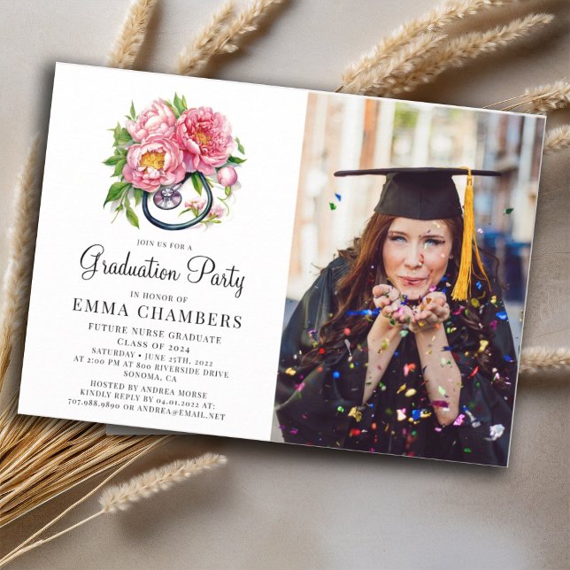 Future Nurse Stethoscope Abschluss Einladung (Von Creator hochgeladen)