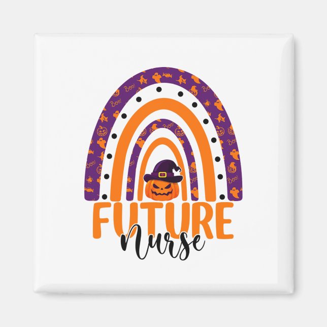 Future Nursing Rainbow Halloween Pumpkin Cos Magnet (Vorne)