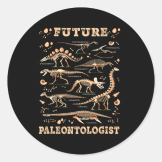 Future Paleontologis Dinosaurs Paleontologe Runder Aufkleber