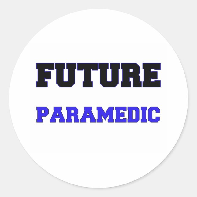 Future Paramedic Runder Aufkleber (Vorderseite)
