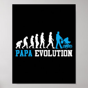 Future Pater Papa Evolution Funny Vaterhood Poster