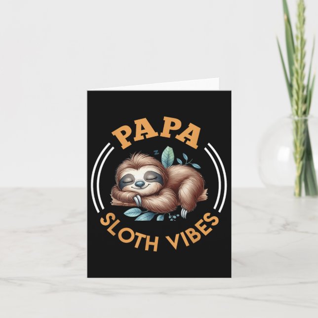 Future Pater Papa Sloth Vibes Funny Soon-to-be Da Karte (Vorderseite)
