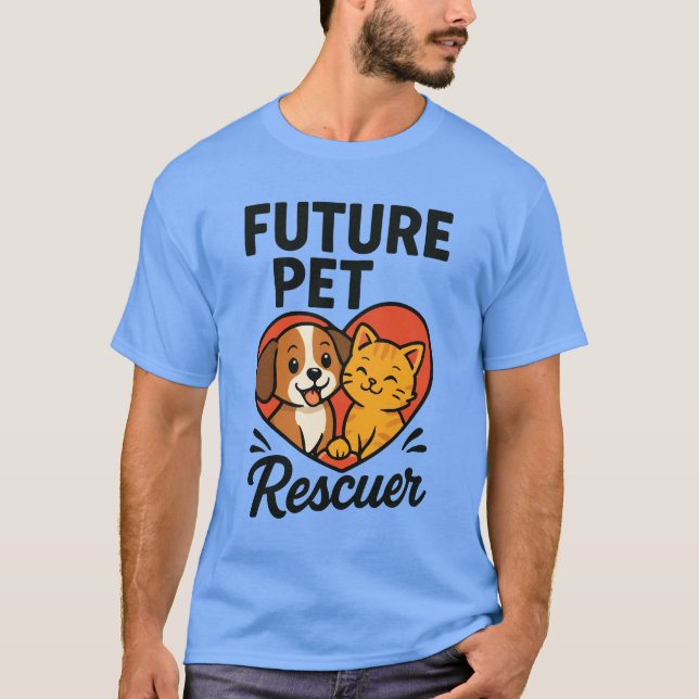 Future Pet Rescuer Cute Kids Animal Rescue  T-Shirt (Vorderseite)