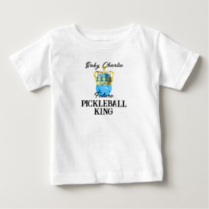 Future Pickleball King Baby Blue Personalisiert T-shirt