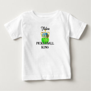 Future Pickleball King Baby Green Ball in Crown T-shirt