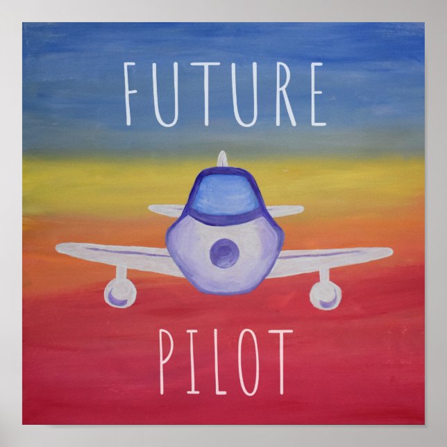 Future Pilot Airplaner Postef Poster (Vorne)