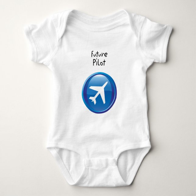 Future Pilot - Junge Baby Strampler (Vorderseite)
