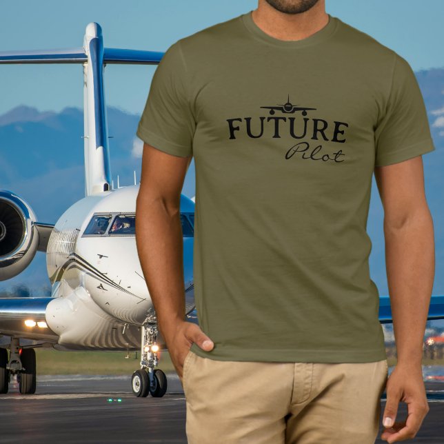 Future Pilot Student Pilot Aviator Simple Custom  T-Shirt (Von Creator hochgeladen)