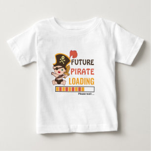 Future Pirate Loading Niedliche Geburtstag Party G Baby T-shirt