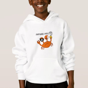 Future Pirate Niedlich Crab Personalisiert Geburts Hoodie