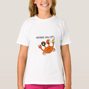 Future Pirate Niedlich Crab Personalisiert Geburts T-Shirt