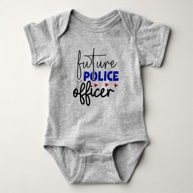 Future Police Baby Bodysuit Baby Strampler (Vorderseite)